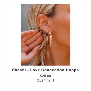NWT Shashi chain link hoop earrings from VICI